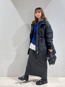 「GLOBAL WORK（グローバルワーク）のふわふわHugmeドルマンプルオーバー/595406（ニット/セーター）」を使った、なあさん（レディース・155cm）の冬コーディネート