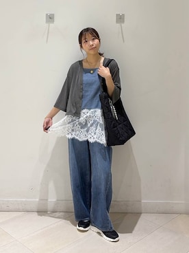 「GLOBAL WORK（グローバルワーク）のアイテム（バッグ）」を使った、なあさん（レディース・155cm）の夏コーディネート