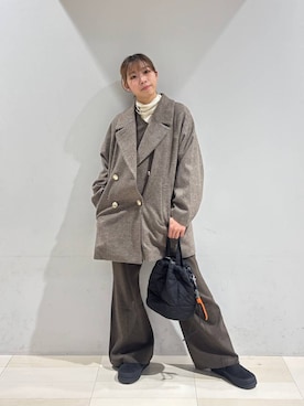 「アイテム（シュシュ）」を使った、なあさん（レディース・155cm）の秋コーディネート