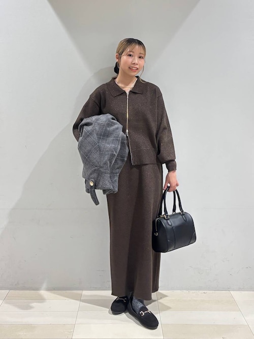 ニットZIPカーデ＊スカートセット/577660（ワンピース）｜GLOBAL