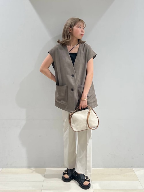 新品同様 21SS L'Appartement インサイドスリットパンツ GYDA DEEPスリットLONGデニム スカートライクショートパンツ