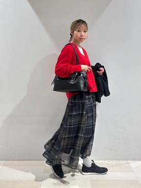 「アイテム（シュシュ）」を使った、なあさん（レディース・155cm）の秋コーディネート