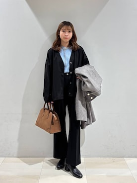 「アイテム（チェスターコート）」を使った、なあさん（レディース・155cm）の秋コーディネート