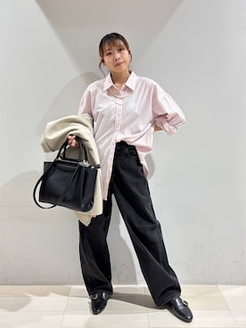 「アイテム（バレッタ/ヘアクリップ）」を使った、なあさん（レディース・155cm）の冬コーディネート