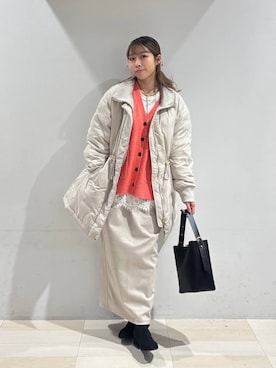 「アイテム（シュシュ）」を使った、なあさん（レディース・155cm）の秋コーディネート