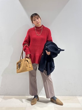 「アイテム（ヘアアクセサリー）」を使った、なあさん（レディース・155cm）の冬コーディネート