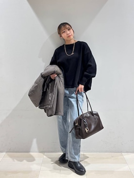 「GLOBAL WORK（グローバルワーク）のアイテム（シュシュ）」を使った、なあさん（レディース・155cm）の冬コーディネート