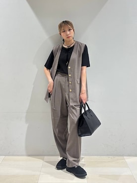 「アイテム（ベスト）」を使った、なあさん（レディース・155cm）の秋コーディネート