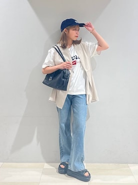 「アイテム（バングル/リストバンド）」を使った、なあさん（レディース・155cm）の夏コーディネート
