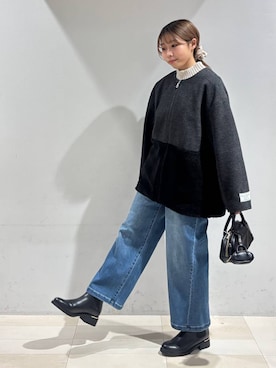 「アイテム（ノーカラージャケット）」を使った、なあさん（レディース・155cm）の秋コーディネート