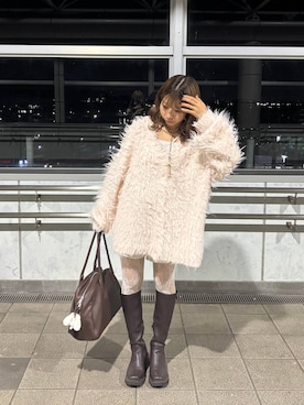 「アイテム（タイツ/ストッキング）」を使った、なあさん（レディース・155cm）の秋コーディネート