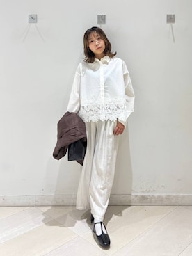 「GLOBAL WORK（グローバルワーク）のアイテム（シューズ）」を使った、なあさん（レディース・155cm）の春コーディネート