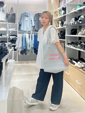 「アイテム（ヘアアクセサリー）」を使った、なあさん（レディース・155cm）の夏コーディネート