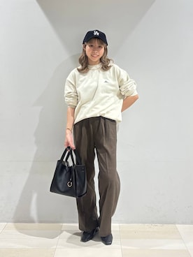 「アイテム（バングル/リストバンド）」を使った、なあさん（レディース・155cm）の秋コーディネート