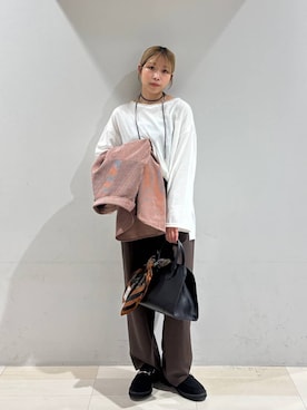 「アイテム（シュシュ）」を使った、なあさん（レディース・155cm）の秋コーディネート