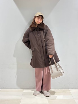 「GLOBAL WORK（グローバルワーク）のMATINEE LINE/2WAYサーマルコート/606805（ダウンジャケット/コート）」を使った、なあさん（レディース・155cm）の秋コーディネート