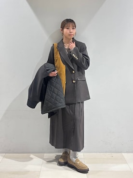 「アイテム（シュシュ）」を使った、なあさん（レディース・155cm）の秋コーディネート