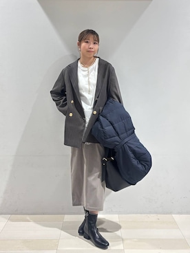 「アイテム（シュシュ）」を使った、なあさん（レディース・155cm）の秋コーディネート