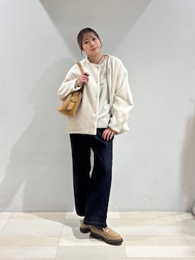 「アイテム（ノーカラーコート）」を使った、なあさん（レディース・155cm・20代）の秋コーディネート