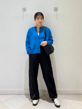 「WING（ウイング）のWingコラボ/Fffit エフィット/カップ付きキャミ/291149（キャミソール、ホワイト系）」を使った、なあさん（レディース・155cm）の春コーディネート