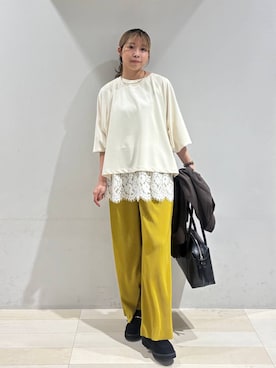 「アイテム（シュシュ）」を使った、なあさん（レディース・155cm）の秋コーディネート