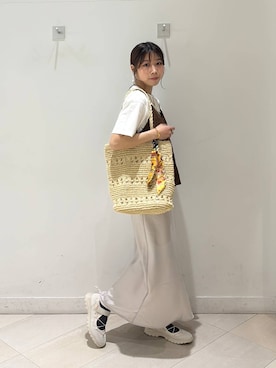 「GLOBAL WORK（グローバルワーク）のアイテム（バッグ）」を使った、なあさん（レディース・155cm）の夏コーディネート
