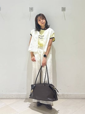 「GLOBAL WORK（グローバルワーク）のアイテム（バッグ）」を使った、なあさん（レディース・155cm）の夏コーディネート