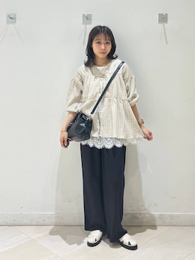 「GLOBAL WORK（グローバルワーク）のアイテム（バッグ）」を使った、なあさん（レディース・155cm）の夏コーディネート