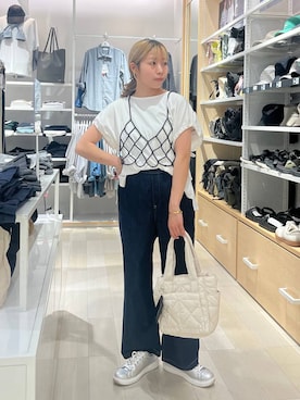 「アイテム（ヘアアクセサリー）」を使った、なあさん（レディース・155cm）の夏コーディネート