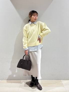 「アイテム（バレッタ/ヘアクリップ）」を使った、なあさん（レディース・155cm）の冬コーディネート