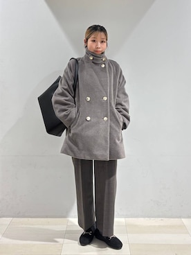 「アイテム（チェスターコート）」を使った、なあさん（レディース・155cm）の秋コーディネート