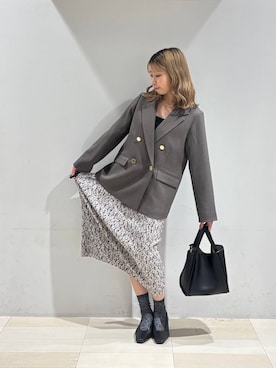 「アイテム（トートバッグ、ブラック系）」を使った、なあさん（レディース・155cm）の秋コーディネート