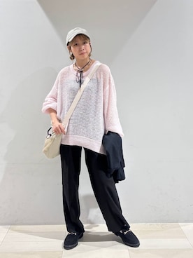 「GLOBAL WORK（グローバルワーク）のサイドメッシュショルダートート/490260（トートバッグ）」を使った、なあさん（レディース・155cm）の秋コーディネート