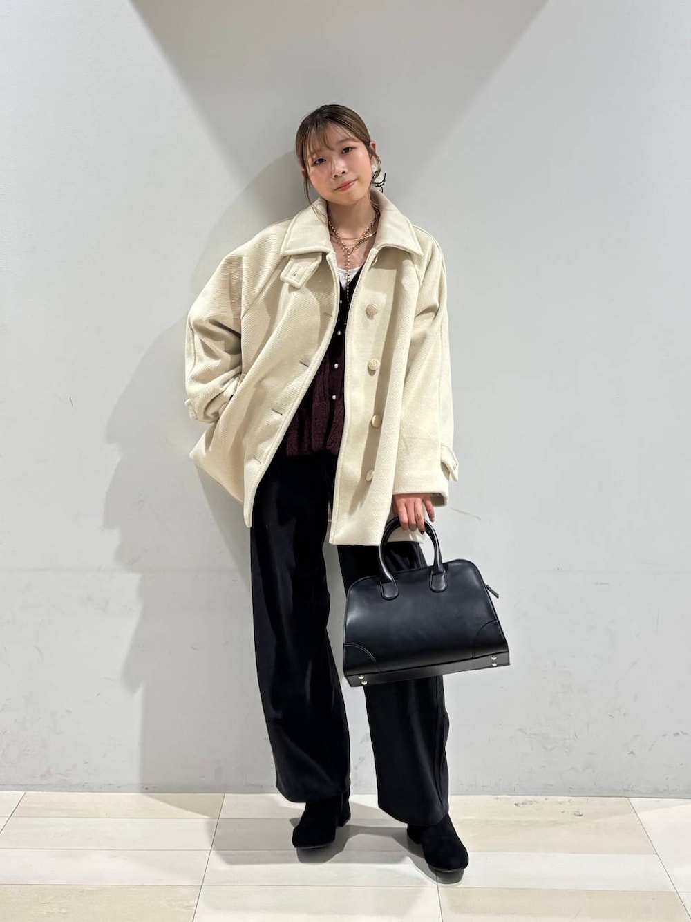 MATINEE LINE/ウーリーツイルスタンドコート/603290を使った人気