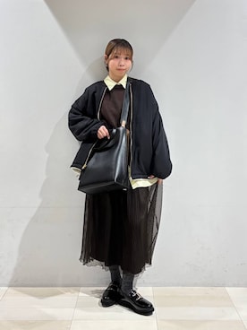 「アイテム（シュシュ）」を使った、なあさん（レディース・155cm・20代）の秋コーディネート