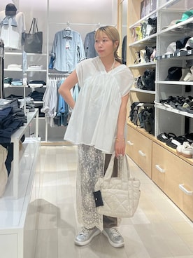 「アイテム（ヘアアクセサリー）」を使った、なあさん（レディース・155cm）の夏コーディネート