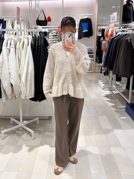 「GLOBAL WORK（グローバルワーク）のアイテム（ネックレス）」を使った、なあさん（レディース・155cm）の冬コーディネート