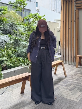 「CASPER JOHN（キャスパージョン）のアイテム」を使った、KURUMIさん（レディース・159cm）の秋コーディネート
