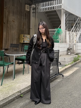 「CASPER JOHN（キャスパージョン）のアイテム」を使った、KURUMIさん（レディース・159cm）の秋コーディネート