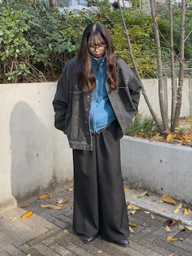 「アイテム（その他トップス）」を使った、KURUMIさん（レディース・159cm）の秋コーディネート