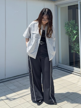 「CASPER JOHN（キャスパージョン）のアイテム」を使った、KURUMIさん（レディース・159cm）の夏コーディネート