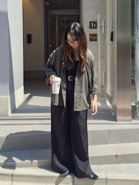 「Happy John（ハッピージョン）のアイテム」を使った、KURUMIさん（レディース・159cm）の秋コーディネート