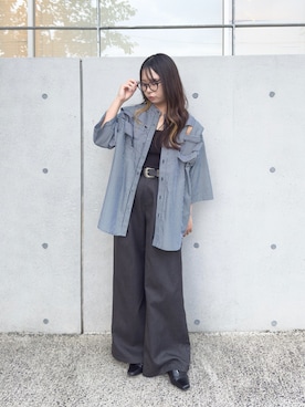 「CASPER JOHN（キャスパージョン）のアイテム」を使った、KURUMIさん（レディース・159cm）の夏コーディネート
