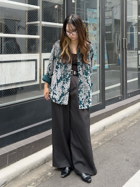 「Happy John（ハッピージョン）のアイテム」を使った、KURUMIさん（レディース・159cm）の秋コーディネート