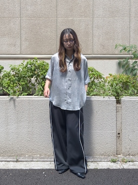 「CASPER JOHN（キャスパージョン）のアイテム（その他パンツ）」を使った、KURUMIさん（レディース・159cm）の夏コーディネート