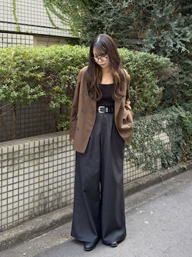 「Happy John（ハッピージョン）のアイテム」を使った、KURUMIさん（レディース・159cm）の冬コーディネート