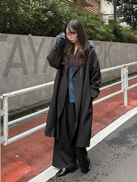 「アイテム（トレンチコート）」を使った、KURUMIさん（レディース・159cm）の秋コーディネート