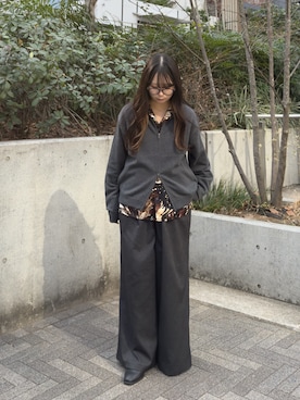 「Happy John（ハッピージョン）のアイテム」を使った、KURUMIさん（レディース・159cm）の冬コーディネート