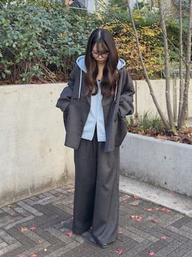 「Happy John（ハッピージョン）のアイテム」を使った、KURUMIさん（レディース・159cm）の冬コーディネート