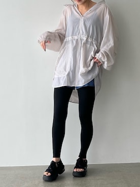 「アイテム（レギンス/スパッツ）」を使った、【公式】 BAMBI WATER さん（レディース・158cm）の夏コーディネート
